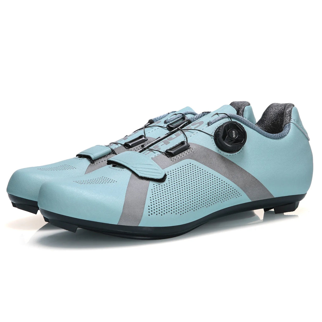 Santic Cycling Shoes Unisex Road Bike Wear Waterproof Adjustable Resistant Bicycle Nylon Bottom Riding Shoe Self-Locking KS20019-WAYBIKER