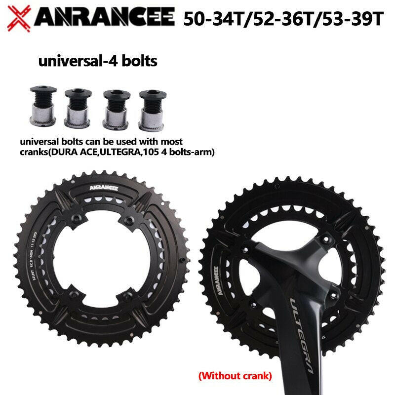 Anrancee Chainring 110bcd Road Bike Crank Chainring Wheel 50-34T 52-36T 53-39T For Shimano 5800 R7000 R8000 R8100 Bicycle Crown-WAYBIKER