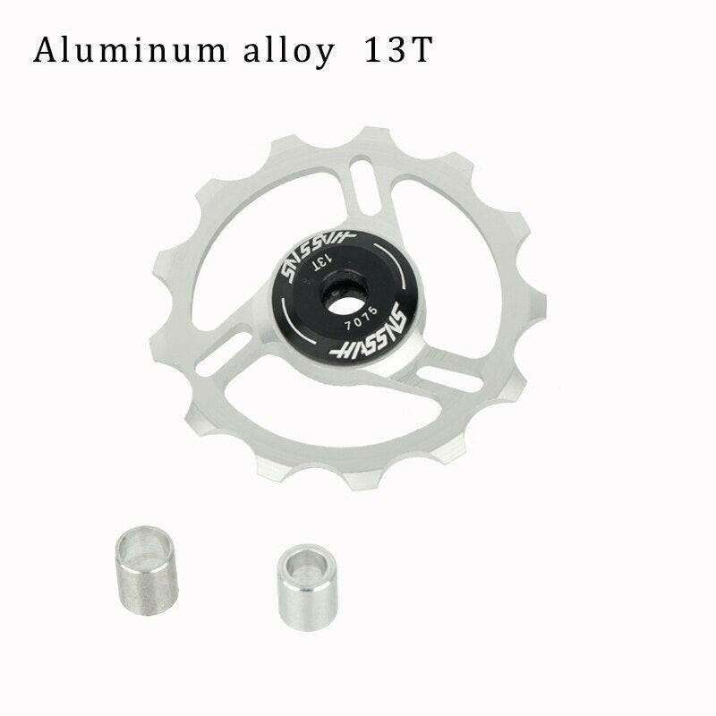 HASSNS Mtb Pulleys Bicycle Derailleur Metal Ceramics Bearing Road Mountain Bike Rear Derailleur Pulley Wheel 11T 13T Cycling-WAYBIKER