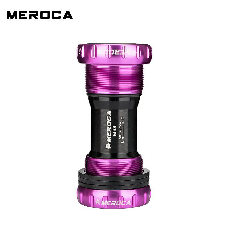 MEROCA BSA Bearing Bottom Bracket Screw Type 68/73mm Bicycle Axis MTB Road Bike Aluminum Alloy Waterproof Crank Set Axis Parts-WAYBIKER