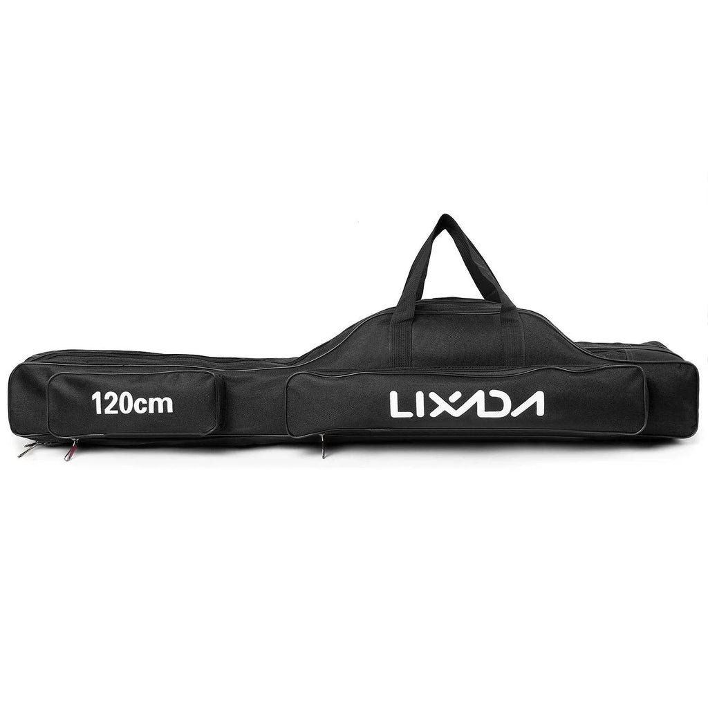 Lixada 3-Layer Portable Folding Fishing Rod Bag 90cm/120cm/150cm Fishing Tackle Case Multifunctional Fishing Rod Bags Case-WAYBIKER