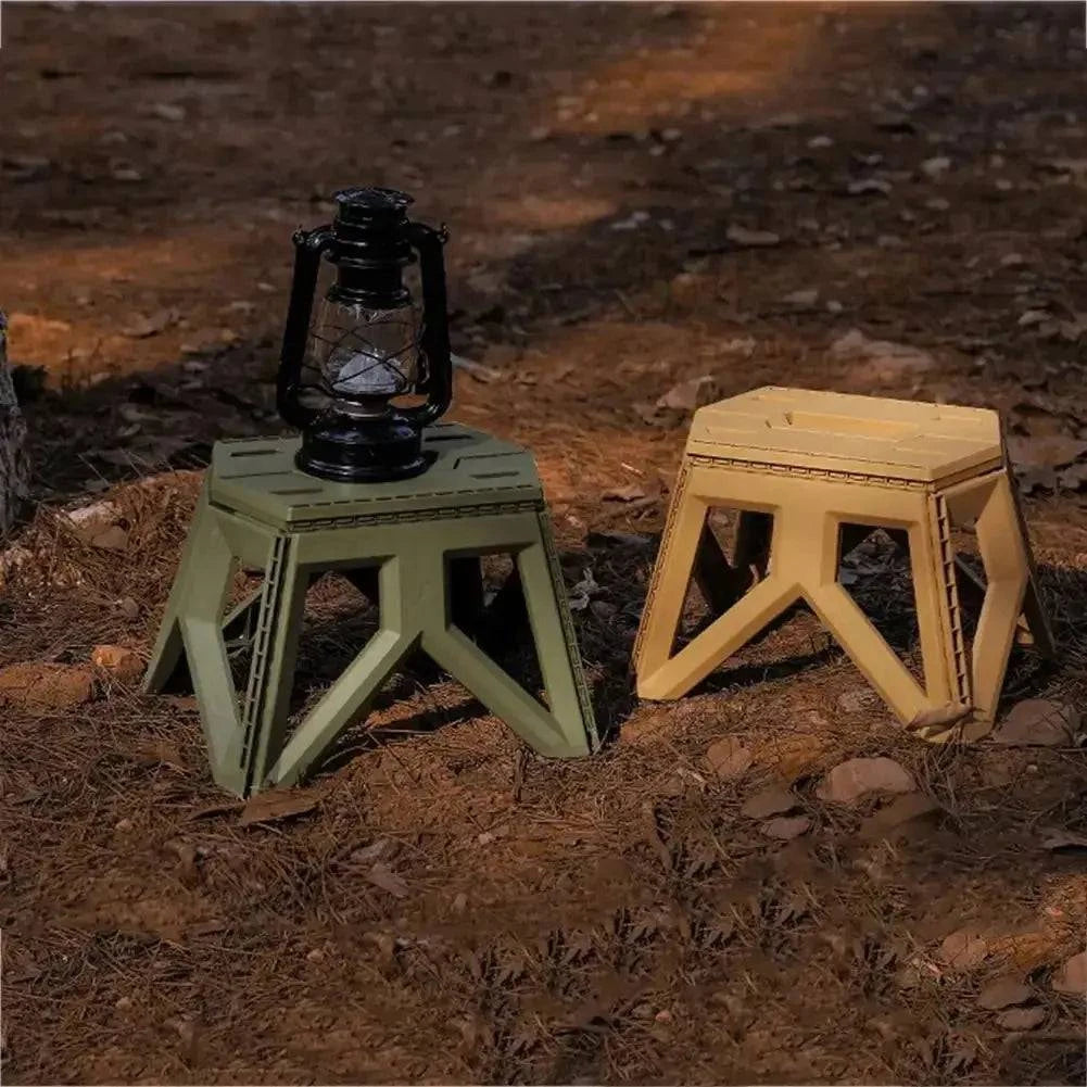 Outdoor Portable Folding Stool Camping Portable Plastic Stool High Load-bearing Handle Mazza Camping Stool-WAYBIKER