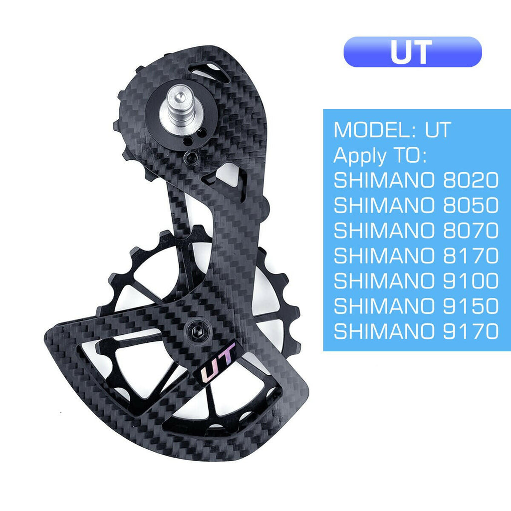 LTWOO Bicycle Ceramic Bearing Speed Carbon Fiber Pulley Wheel Rear Derailleurs Guide Wheel for Shimano 105/UT/Ultegra/DURA ACE-WAYBIKER