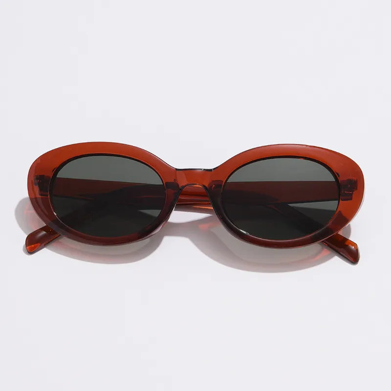 Retro Vintage Oval Sunglasses Women Men Brand Designer Sun Glasses Female Fishing Black Frame Lens Eyewear Driving UV400-WAYBIKER