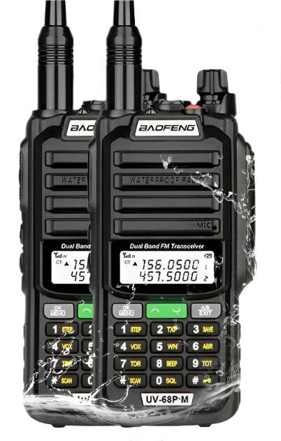 2Pack 10W Baofeng UV68 Pro Max V2 IP68 Waterproof Walkie Talkie High Power 711 Antenna VHF UHF Two Way Radio LongRange UV5R UV16-WAYBIKER