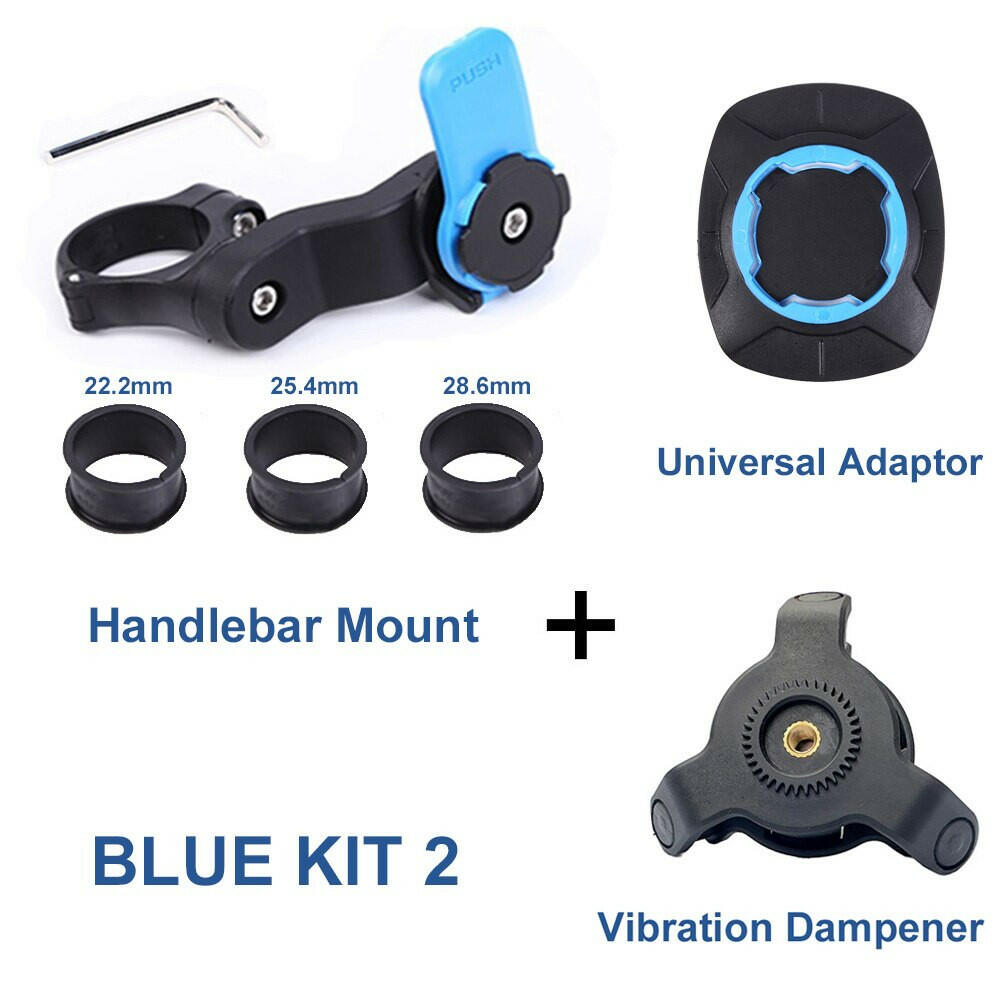 Bicycle Stem Motorcycle Phone Holder Handlebar Mount Universal Adaptors V2 VIBRATION DAMPENER 1 Ball Belt Clip Armband Self Lock-WAYBIKER