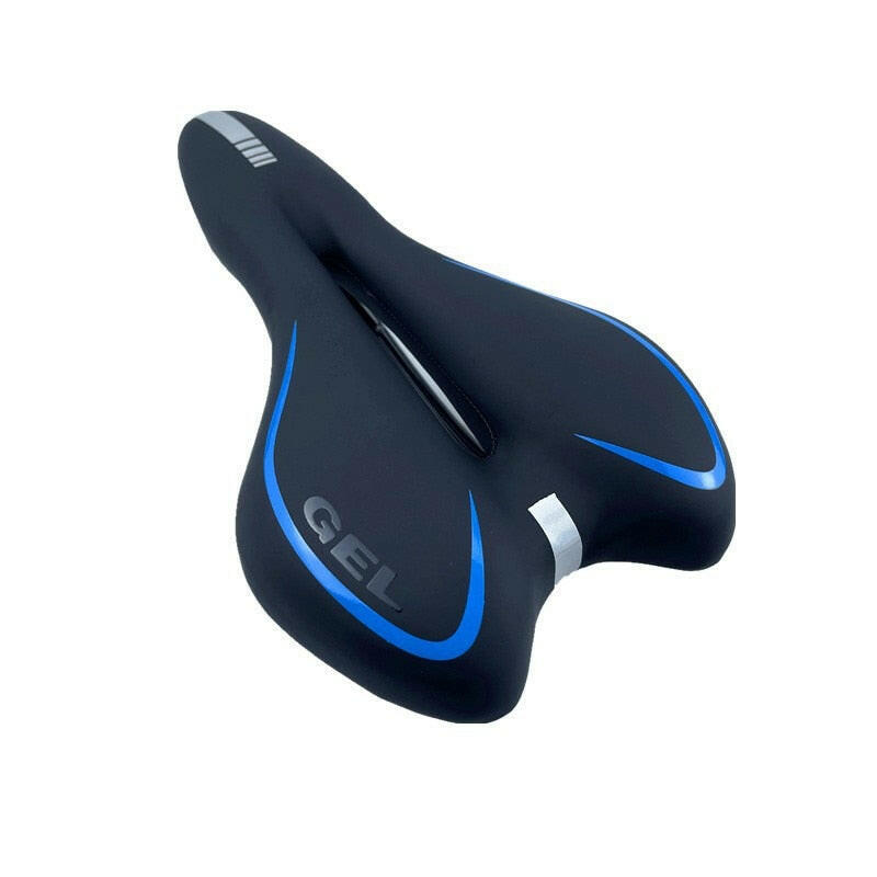 Silica Gel PU Leather Mountain Mtb Road Bicycle Saddle with Breatherable Hollow Bike Bicycle Saddle Seat Cushion Pad-WAYBIKER