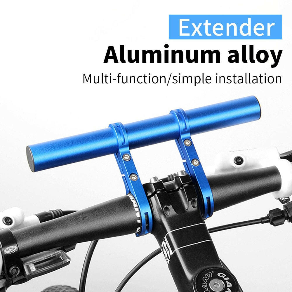 ESLN 10cm 20cm Aluminum Alloy/Carbon Tube Bicycle Handlebar Extender Mount MTB Bike Cycling Headlight Bracket Flashlight Holder-WAYBIKER