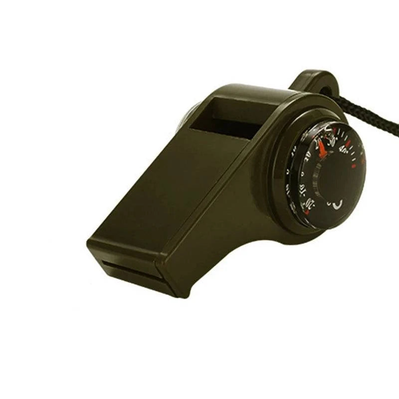 3 in 1 Emergency Survival Whistle Compass Thermometer Referee Cheerleading Whistle Camping Hiking Outdoor Multifunction Whistle-WAYBIKER