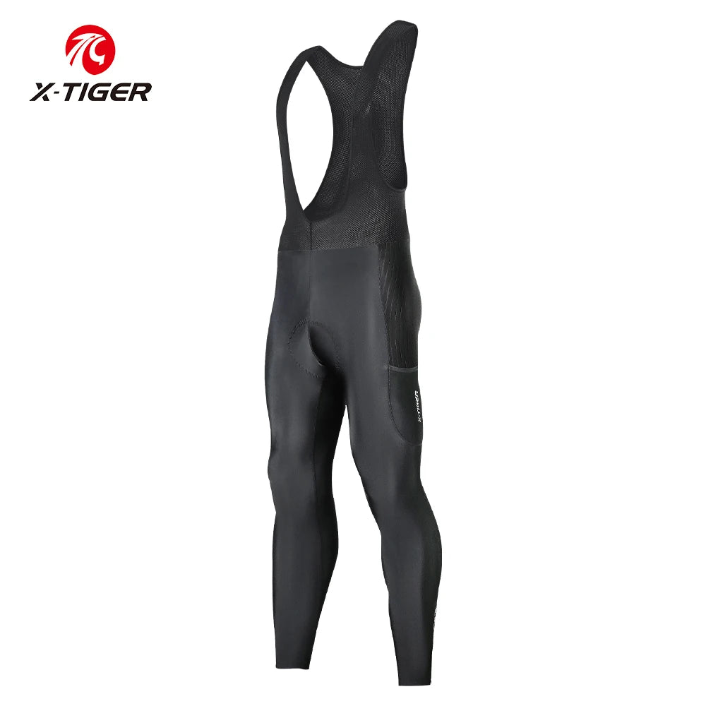 X-TIGER Cycling Bibs Pants Bike Tights Triathlon 5D Gel Padded Pro Lycra Bicycle Pants Breathable Men Mountain Biking Pants