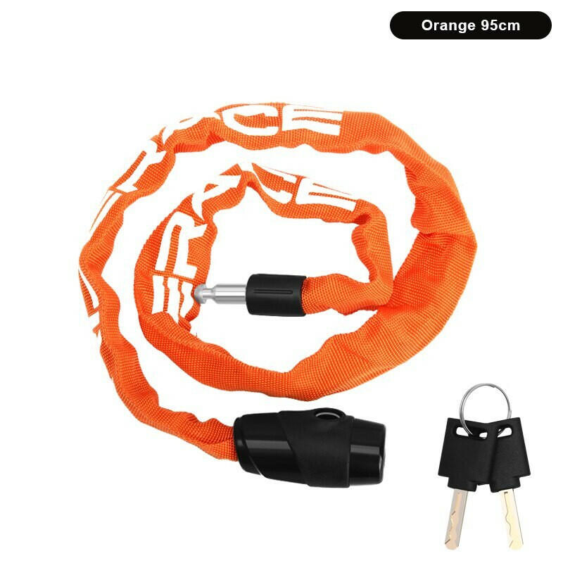 RIDERACE Bicycle Chain Lock Portable Anti-theft High Security MTB Mountain Bike Lock With 2 Keys For Scooter Electric E-Bike-WAYBIKER