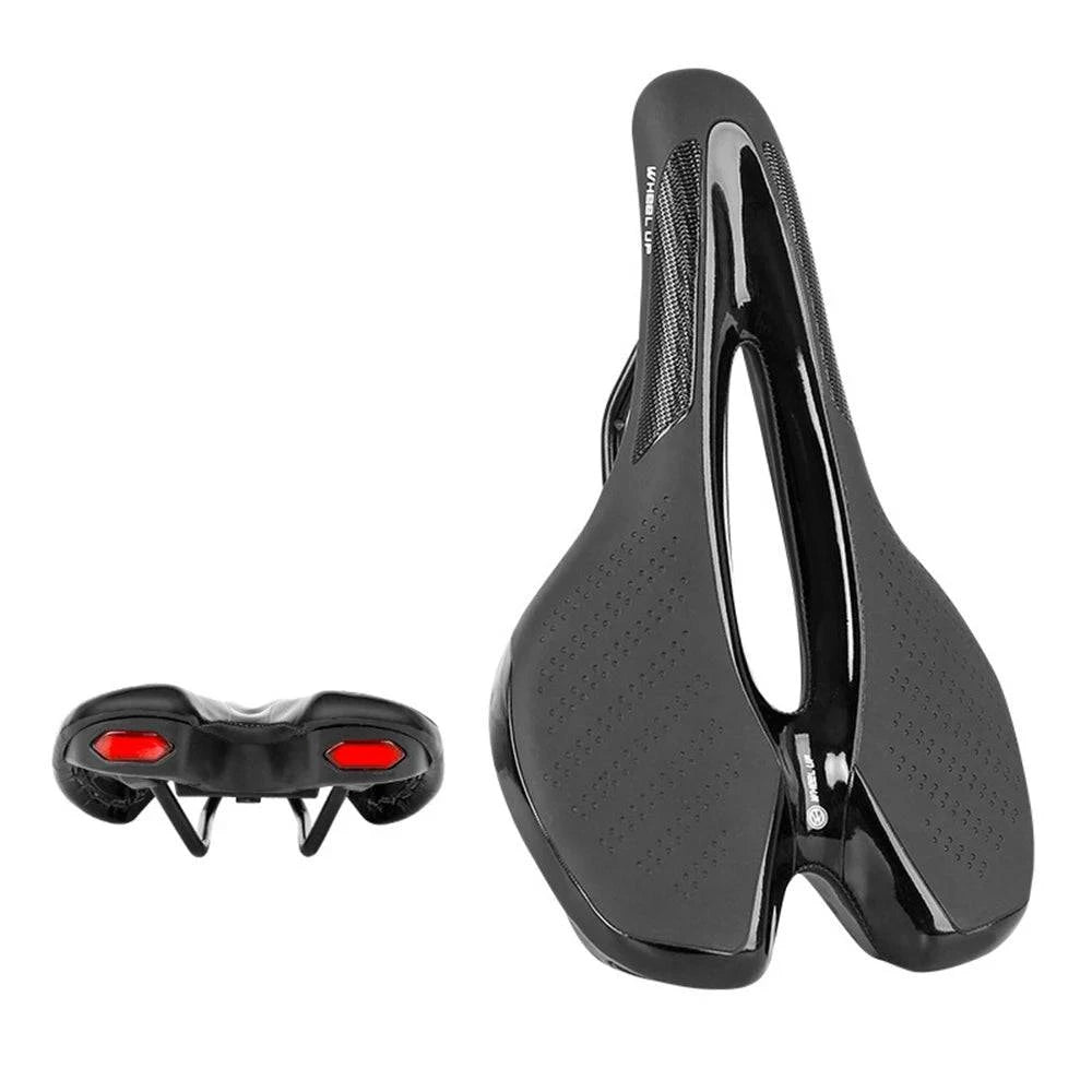 Bike Saddle Bicycle Soft Saddle with USB Charging Warning Taillight Breathable Seat Cushion for Mountain Bike Road Bike-WAYBIKER