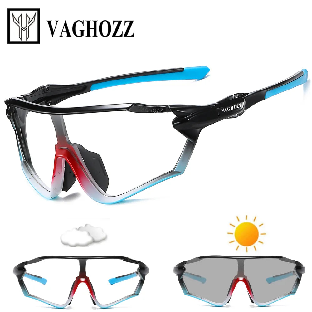VAGHOZZ Brand New UV400 And Photochromic Cycling Glasses Outdoor Sunglasses Men Women Sport Eyewear MTB Bike Bicycle Goggles-WAYBIKER
