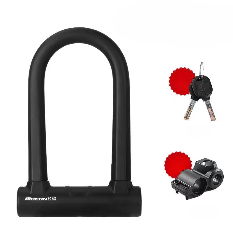 Waterproof Durable Bike U Lock Mountain Bike Road Bike Padlock Anti-theft Security Scooter Motorcycle Bike Lock Bike Accessories