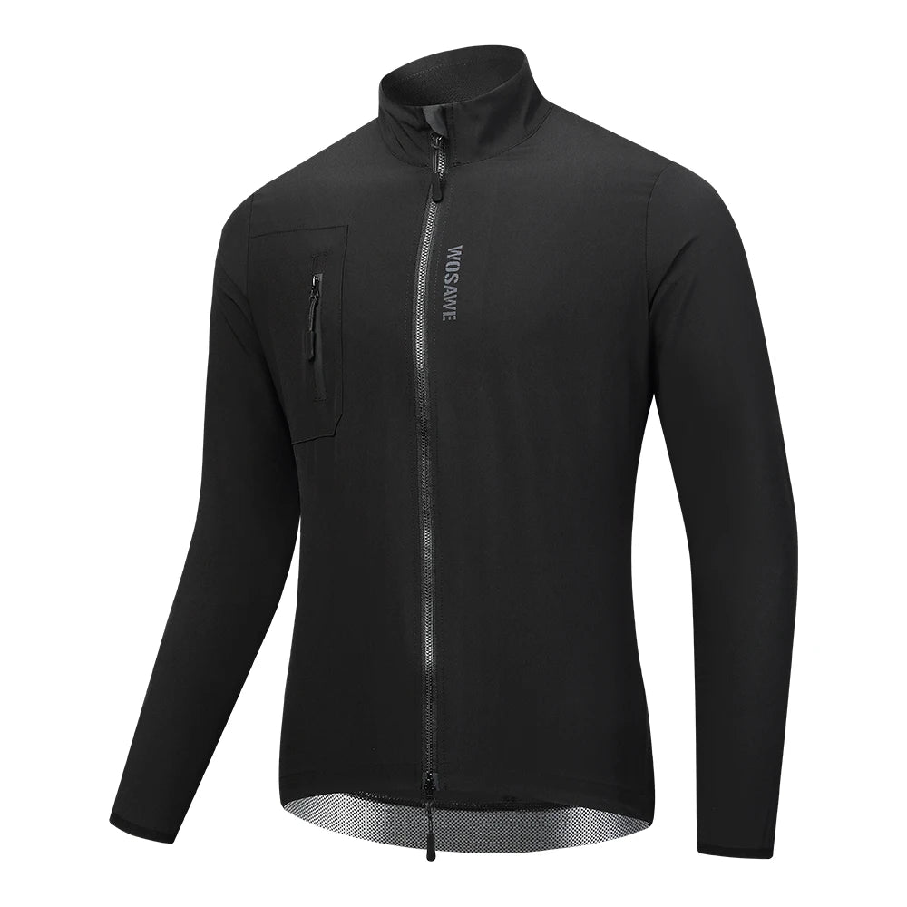 WOSAWE New Cycling Jacket Windproof Bike Windbreaker Men Bicycle Gilet Lightweight Outdoor MTB Sports Wind Jacket-WAYBIKER