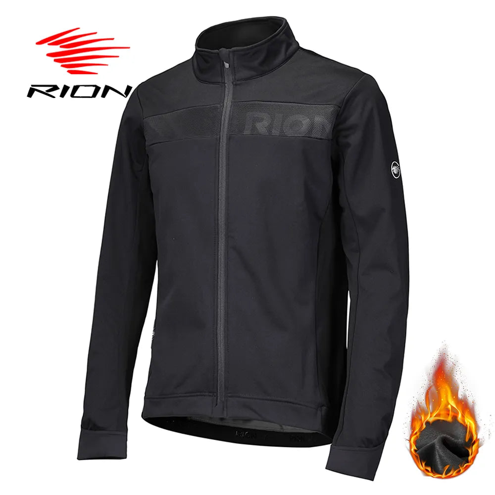 RION Windbreaker Thermal Cycling Jacket Man Winter Bicycle Clothing Windshield MTB Reflective Bike Jackets for Men Maillot-WAYBIKER