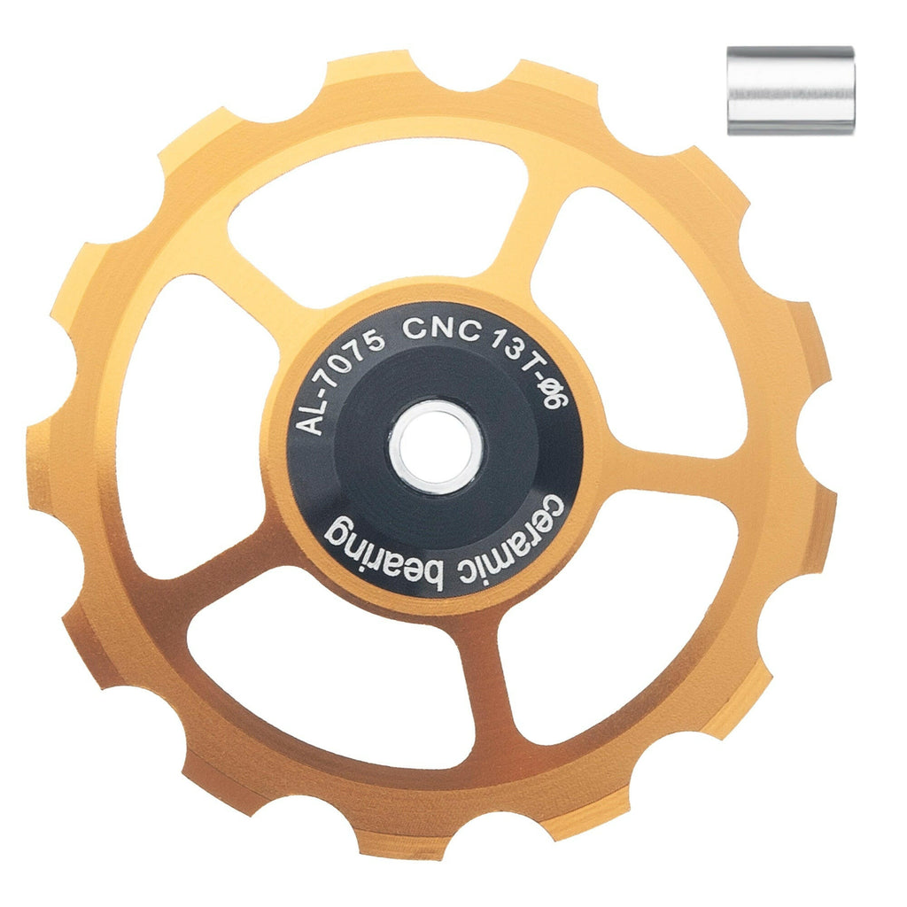 SENSAH MTB Bicycle Rear Derailleur Jockey Wheel Ceramic Bearing Pulley AL7075 CNC Road Bike Guide Roller Idler 11/12/13/14/15T-WAYBIKER