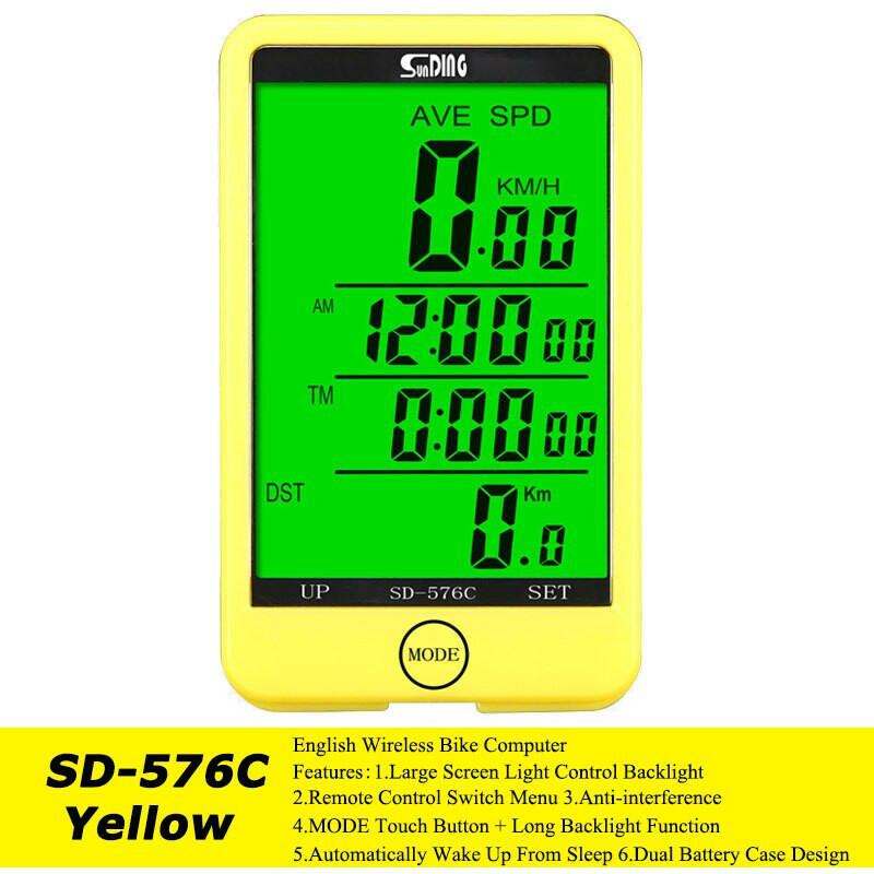 Sunding Wireless Cycling Computer Touch Screen Speedometer Bike Accessories Waterproof  Bicycle Odometer Thermometer Stopwatch-WAYBIKER