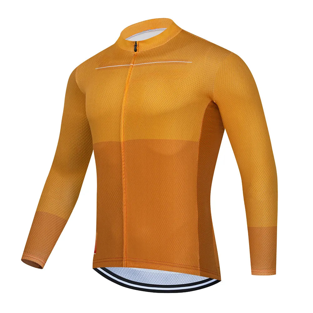 Spring Long Sleeve Cycling Jersey Man's Cycling Clothing 2023 Summer Anti-UV Bike Jersey Breathable Bicycle Shirt-WAYBIKER