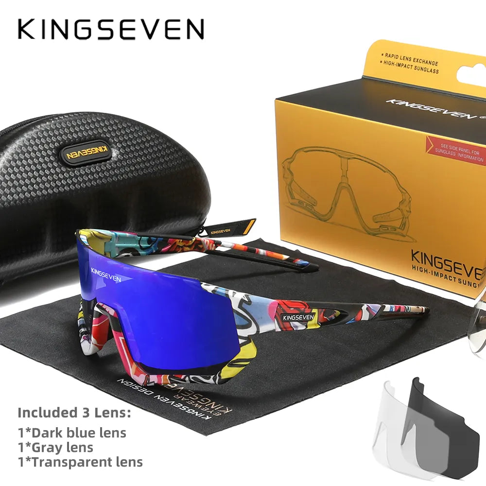 KINGSEVEN Cycling Sunglasses Men Women Mtb Bicycle Glasses UV400 Polarized Fishing Protection Eyewear Photochromic Bike Goggles-WAYBIKER