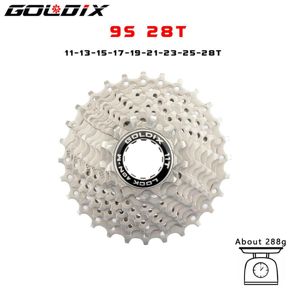 GOLDIX Road Bike 8 9 10 11 Speed Velocidade 11-25T/28T/32T/34T/36T Bicycle Cassette Freewheel MTB Sprocket for SHIMANO SRAM-WAYBIKER