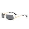 Cycling Fashion Rimless Y2K Sunglasses Women Men Trendy 2000'S Wrap Around Sun Glasses Punk Goggles Rectangle Sports Shades-WAYBIKER