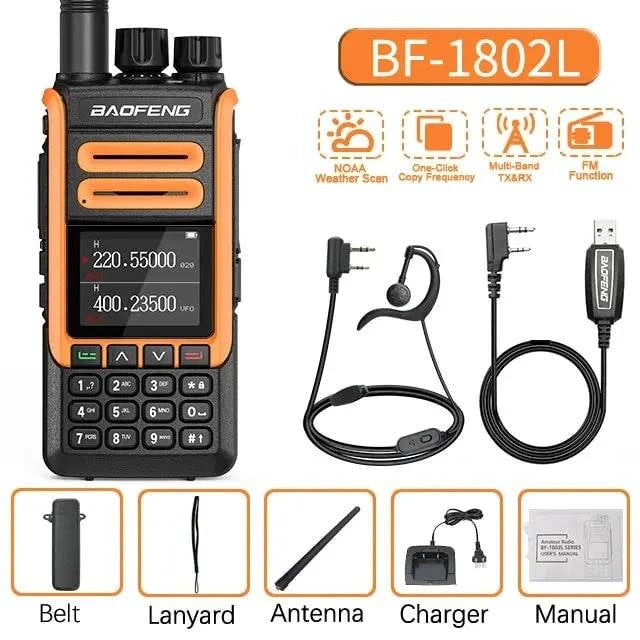 Baofeng BF-1802L Wireless Copy Frequency Walkie Talkie Tri Band NOAA Long Rang Ham Two Way Radio Commutator Station For UV-5R-WAYBIKER