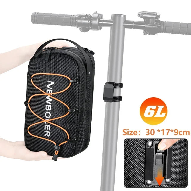 NEWBOLER 6L Electric Scooter Front Bag Quick Removable Large Capacity Electric Scooter Bag Outdoor Storage For Xiaomi Scooter
