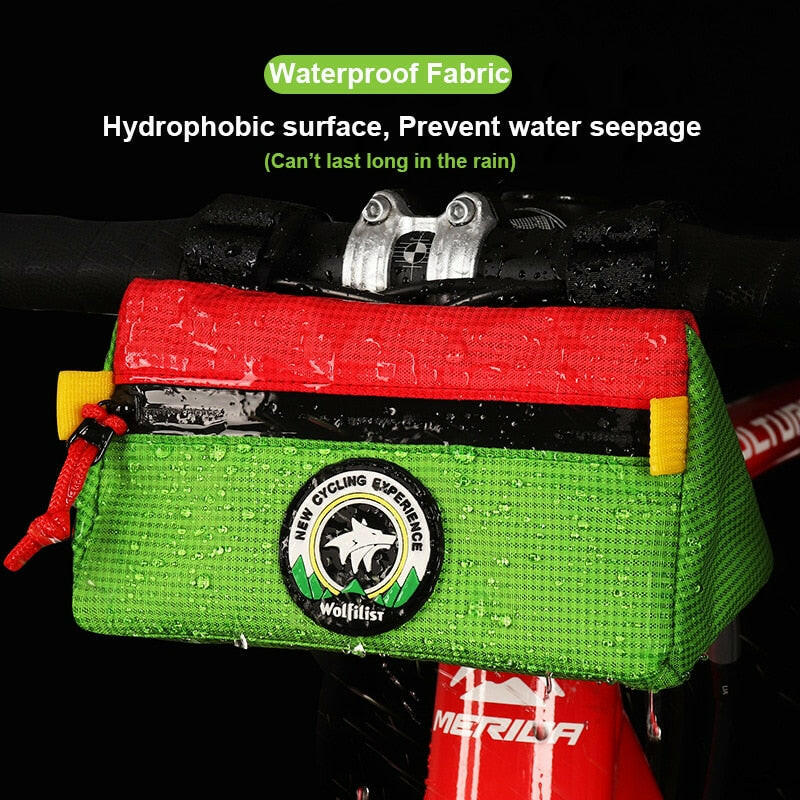 Wolfilist Saddle Frame Bag Waterproof Triangle Head Bag Children's Balance Car Bag Mountain Road BikeTools Storage Bag Bike Bag-WAYBIKER