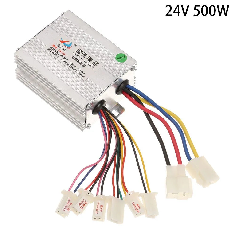 DC Electric Bicycle Controller E-bike Accessories 24V/36V/48V 250W/350W/500W/800W Electric Bike Motor Brushed Controller Motor-WAYBIKER