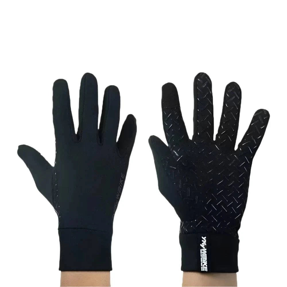 YKYWBIKE Cycling Gloves Full Finger Waterproof Autumn Winter Warm Touchscreen AntiSlip Skiing Army Cycling Snowboard Gloves-WAYBIKER