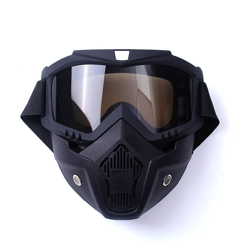 zlangsports Goggles Mask Anti-UV Detachable Windproof Motorcycle HD Motocross Glasses Retro Riding Eyewear Ski Sunglasses-WAYBIKER