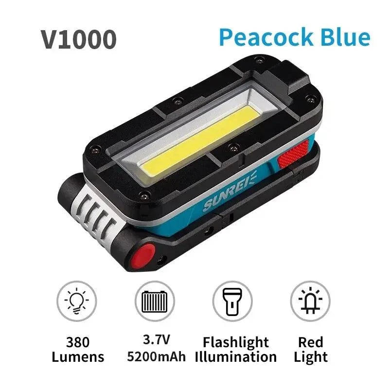 SUNREI V380 V1000 LED Work Light Auto Repair And Repair Super Bright Strong Light Camping Light Emergency Light Outdoor-WAYBIKER