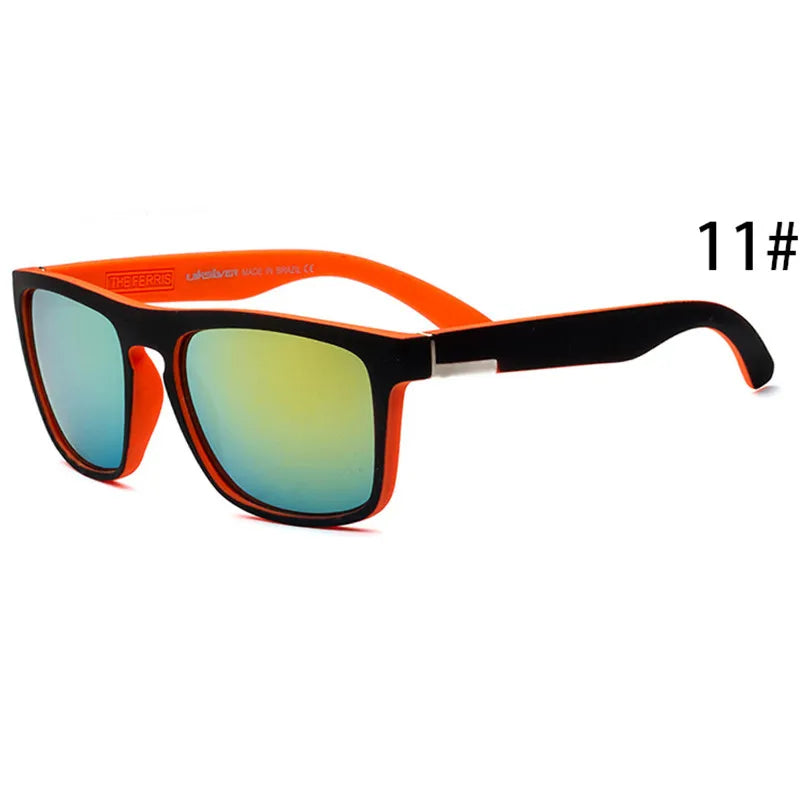 2023 QUICK Polarized Sunglasses Silver Men Women Driving Shades Male Vintage Sun Glasses Spuare Mirror Summer UV400 Colors Gift