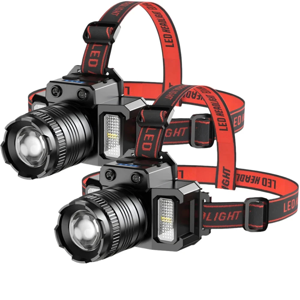Rechargeable Induction Headlamp LED Headlight 2000mah Super Bright Flash Head Light Waterproof Camping Hunting Flashing Torch-WAYBIKER