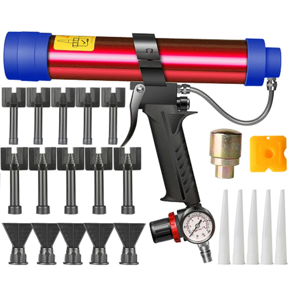 Adjustable Pneumatic Glass Glue Gun Air Rubber Gun Tool 310ml Hard Glue Sealant Applicator Caulking Gun Tool For Automobile Door-WAYBIKER
