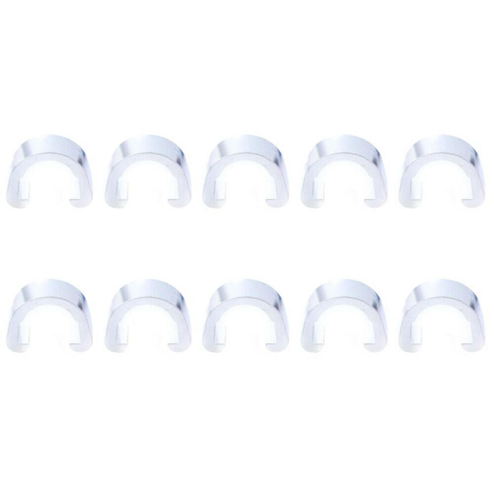 10Pcs MTB Bike Brake Cable/Derailleur Line Case Aluminum Alloy C-Shape Buckle Clasps Bicycle C Clips Outdoor Cycling Parts-WAYBIKER