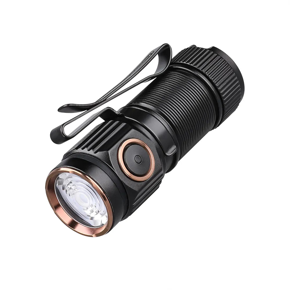 Trustfire MT10 LED Flashlight 1000 Lumens Type USB C Rechargeable Mini 16340 Battery Torch IPX8 Lamp MVB Optics with Magnet Tail-WAYBIKER