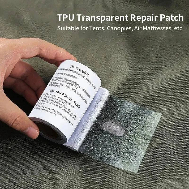 Outdoor Tool Waterproof TPU Sticker Transparent Repair Tape for Inflatable Product Raincoat Tent Swim Rings Repair Patch-WAYBIKER