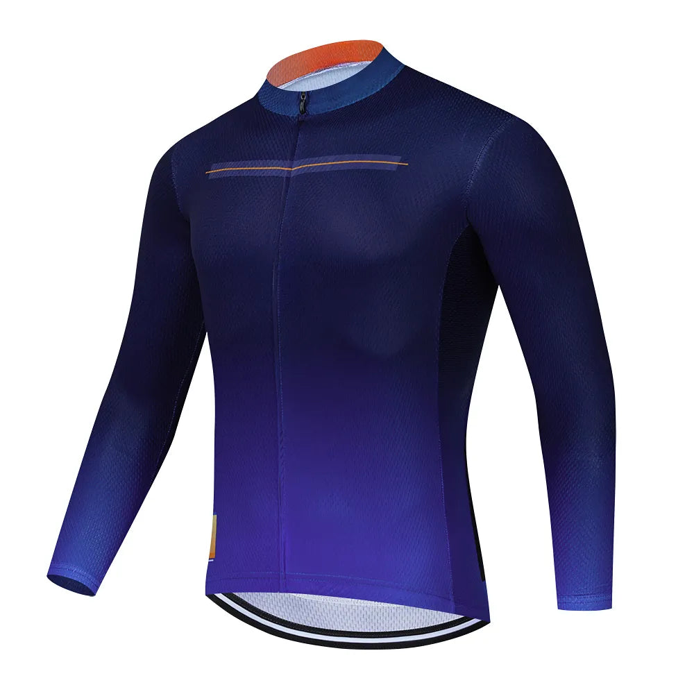 Spring Long Sleeve Cycling Jersey Man's Cycling Clothing 2023 Summer Anti-UV Bike Jersey Breathable Bicycle Shirt-WAYBIKER
