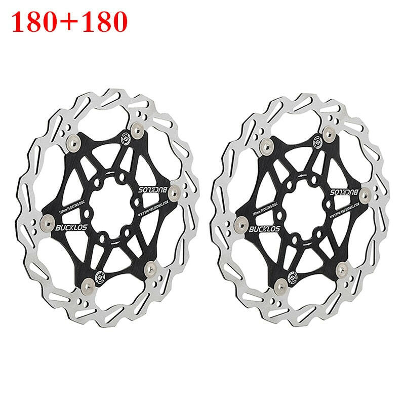 2PC BUCKLOS Bicycle Disc Brake 160/180/203 bike Floating Rotors Stainless Steel Mountain Bike Brake Rotor Mtb rotors Part 1PC-WAYBIKER