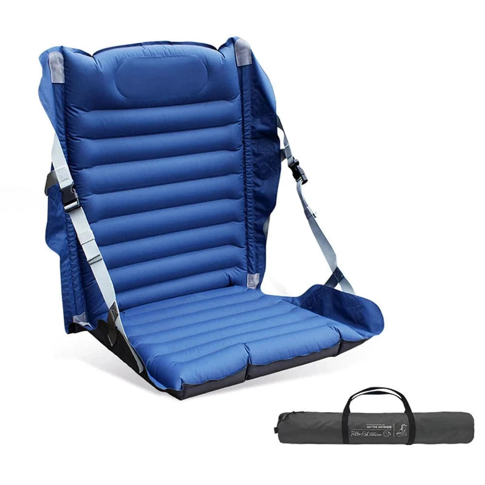 Outdoor Camping Inflation Chair Portable Beach Picnic Inflation Chair Mat with Back Rest Thickness Waterproof Folding Chair-WAYBIKER