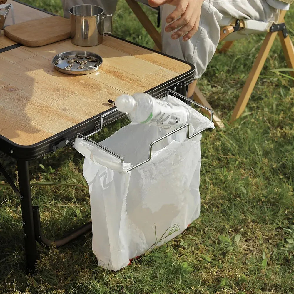 Foldable Table Storage Net Storage Net Portable Shelf Bag Stuff Mesh for Picnic Outdoor Camping Barbecue Kitchen Folding Rack-WAYBIKER