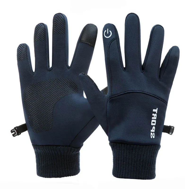 Winter Waterproof Men's Gloves Windproof Sports Fishing Touchscreen Driving Motorcycle Ski Non-slip Warm Cycling Women Gloves-WAYBIKER