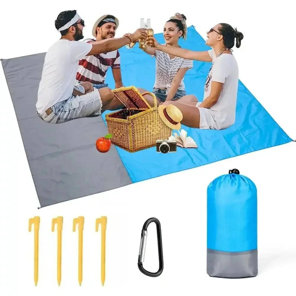 Beach Blanket Sandproof 200 X 210cm Waterproof Beach Mat Lightweight Picnic Blanket For Travel Hiking Sports-WAYBIKER