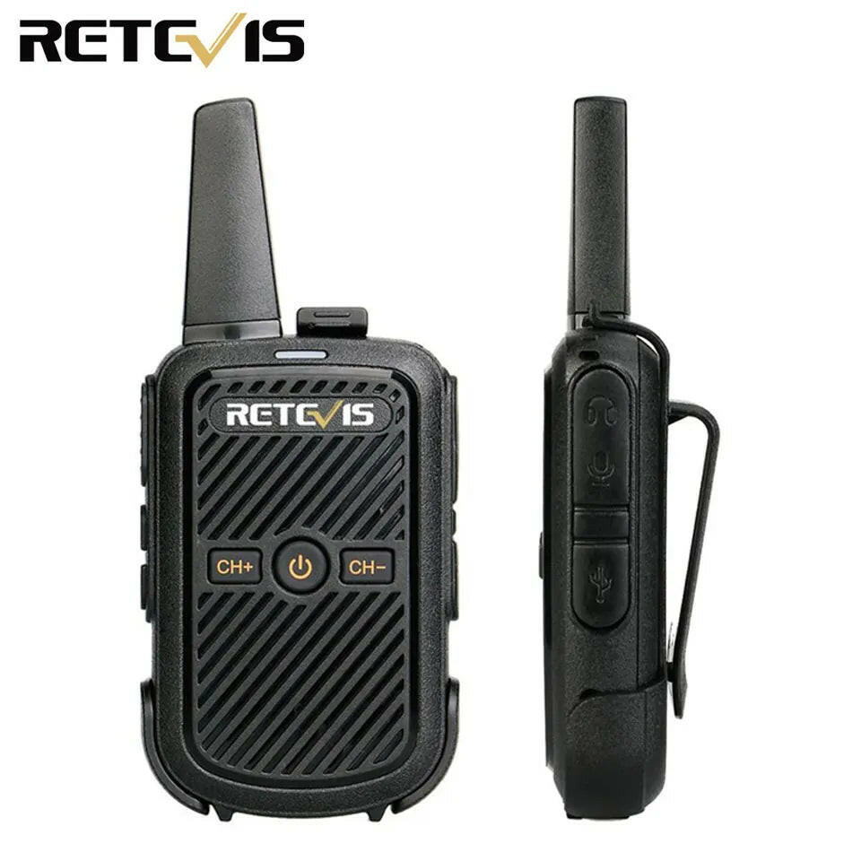 Mini Walkie Talkie Retevis RT15 Portable Two Way Radio Portable Radio Communicator Walkie-Talkies 2 PCS for Hotel Hunting-WAYBIKER