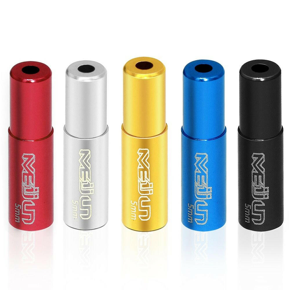10pcs Bike Bicycle Aluminum Alloy 4mm 5mm Derailleur Shift Brake Cable End Cap Housing Ferrules Crimps Dust Cover Wire Tip-WAYBIKER