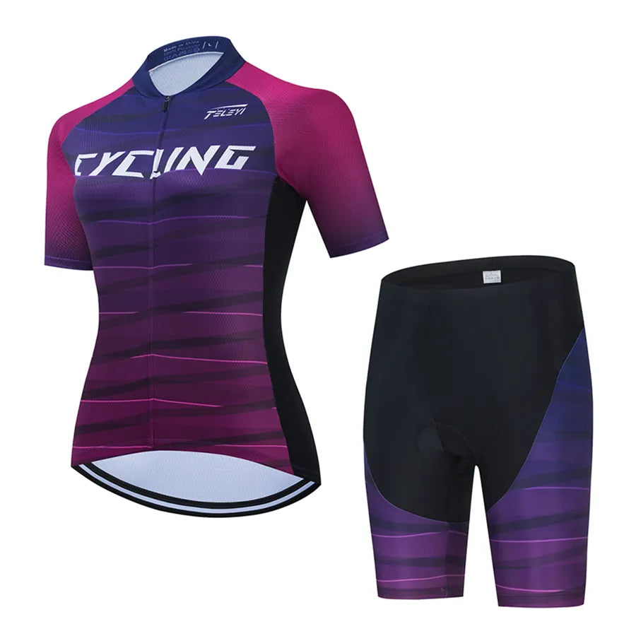 2023 Women's cycling clothing sets mountain bike jersey and shorts, women's sportswear