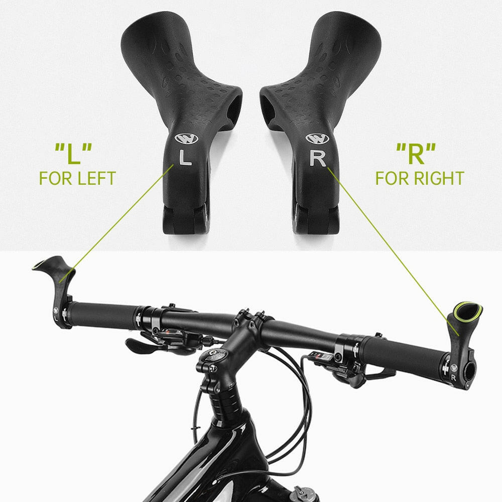 Bicycle Bar Ends Ergonomic Anti-slip MTB Mountain Bike Handlebar Ends for 21.8-22.8mm Handlebars-WAYBIKER