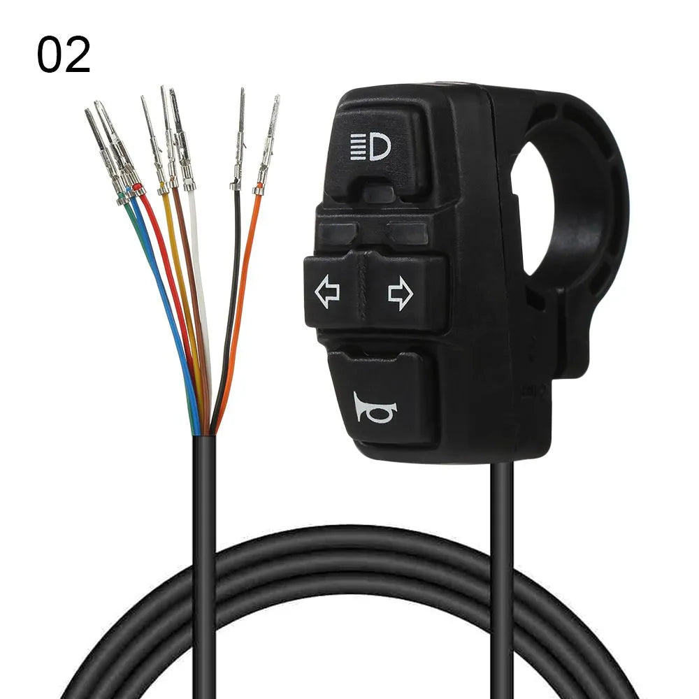 Electric Bike Scooter Light Switch DK226 Ebike Lamp and Horn Switch DK336 for Motorcycle Button Can Control Turn Signal Light-WAYBIKER